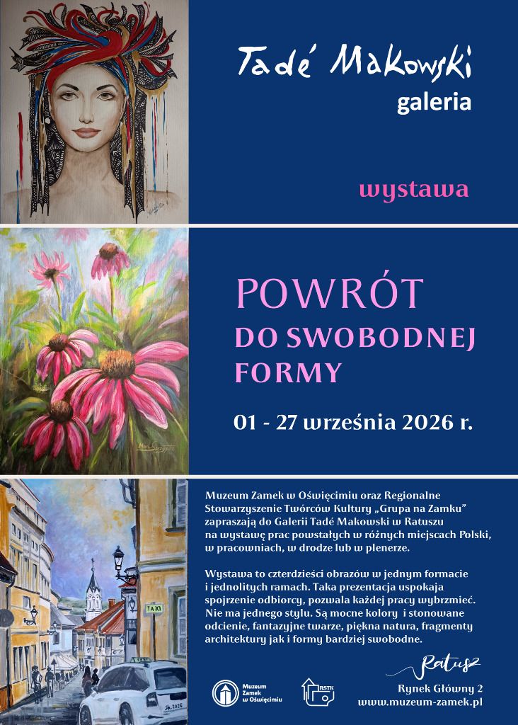 40 obrazów w oświęcimskim Ratuszu. „Powrót do swobodnej formy” – nowa wystawa